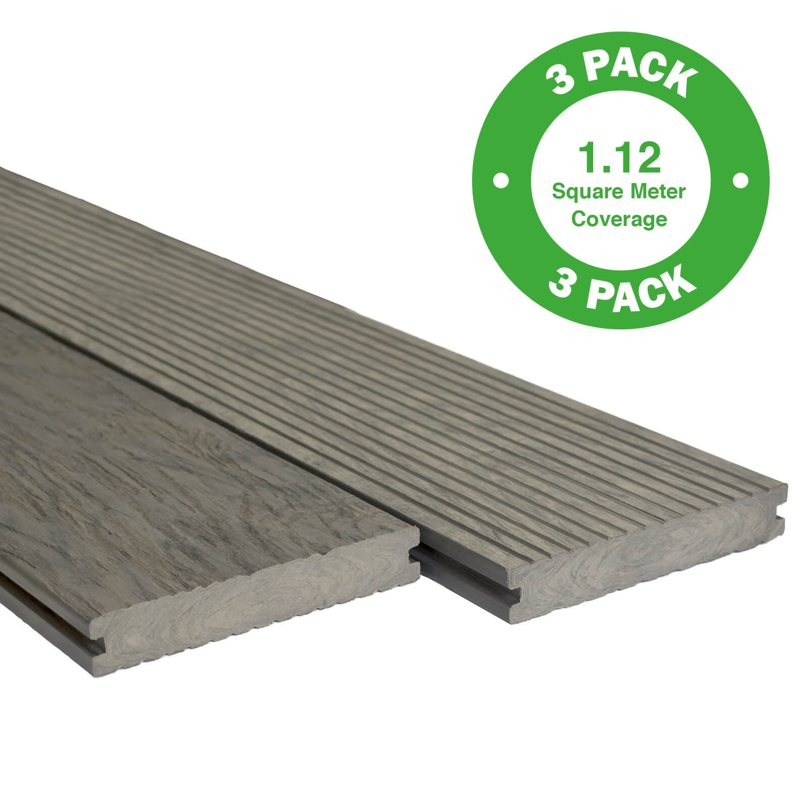Photo of Heritage Board Composite Decking - 3 Pack - Drift - 1.12 M2