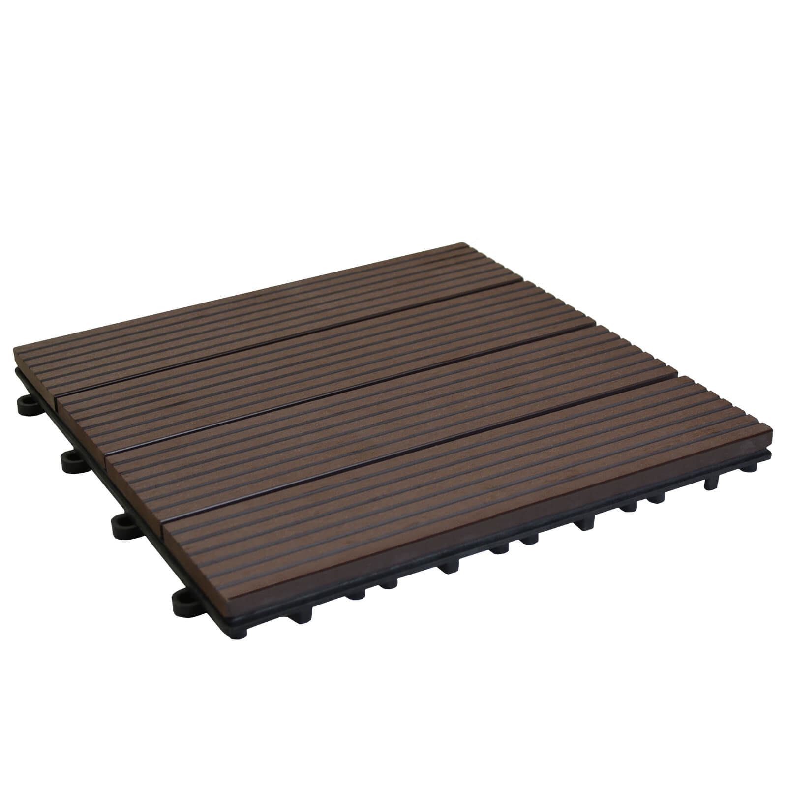 Photo of Composite Deck Tile Set 30 X 30cm - Redwood - 1 Sqm Coverage