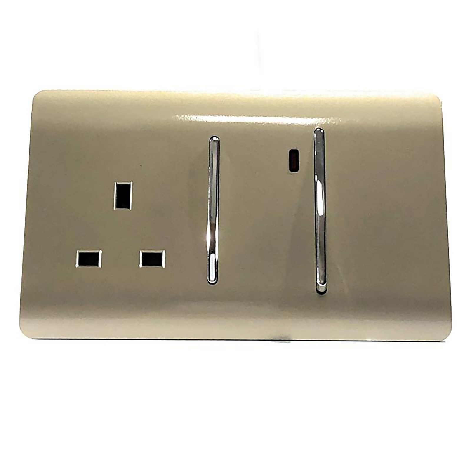 Photo of Trendi Artistic Modern 45 A Cooker Switch Inc Plug Socket And Neon Insert Champagne Gold
