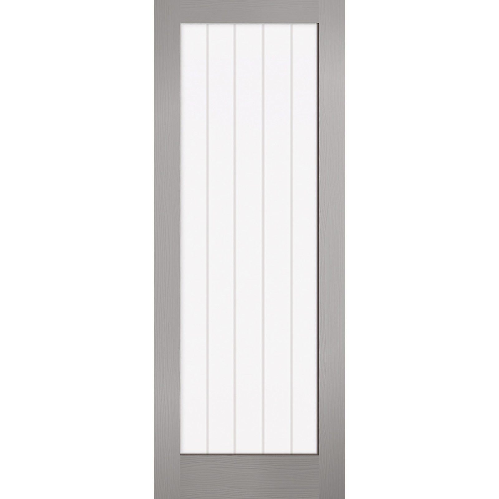 Photo of Textured - Vertical 1 Lite - Grey Internal Door - 1981 X 762 X 35mm