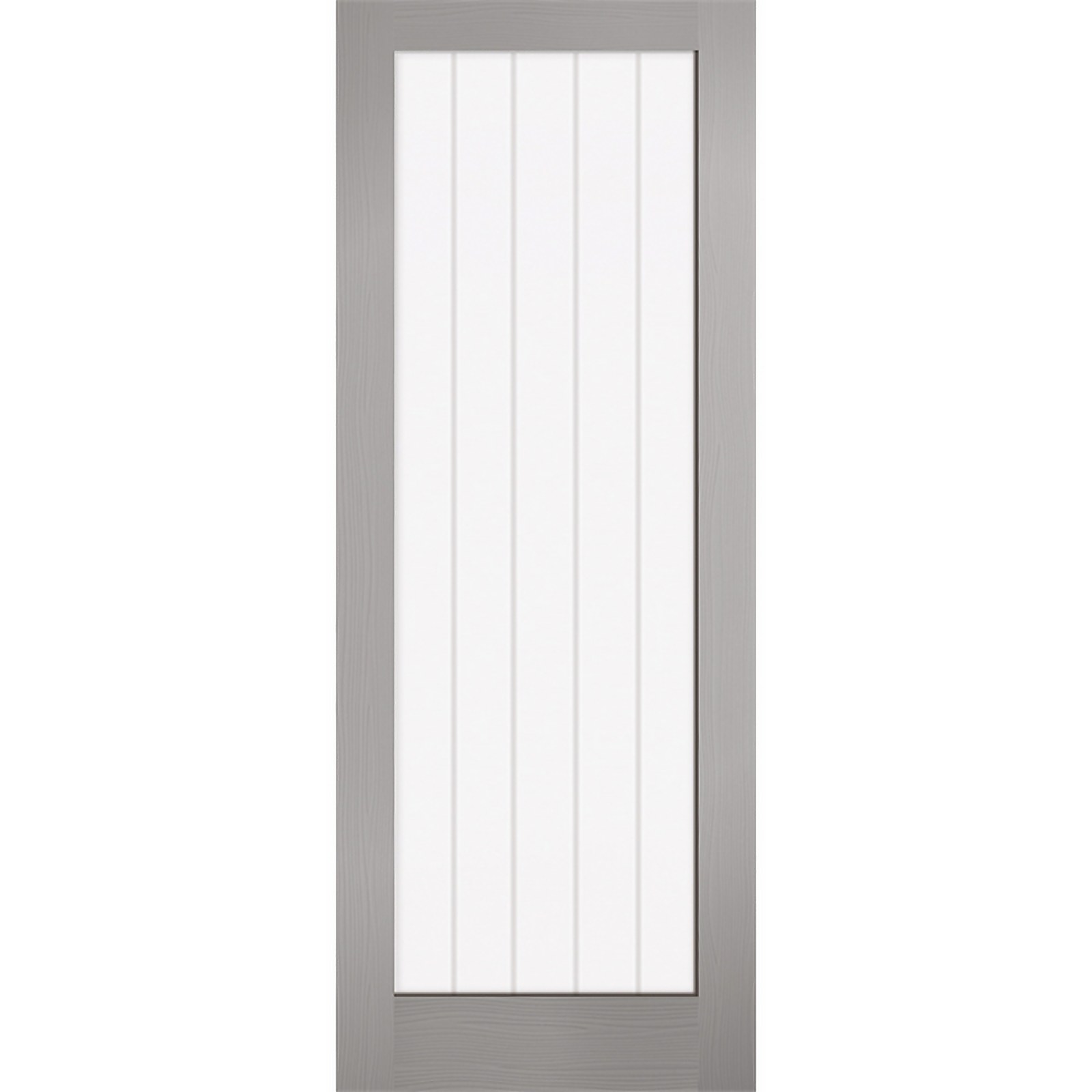 Photo of Textured - Vertical 1 Lite - Grey Internal Door - 1981 X 686 X 35mm
