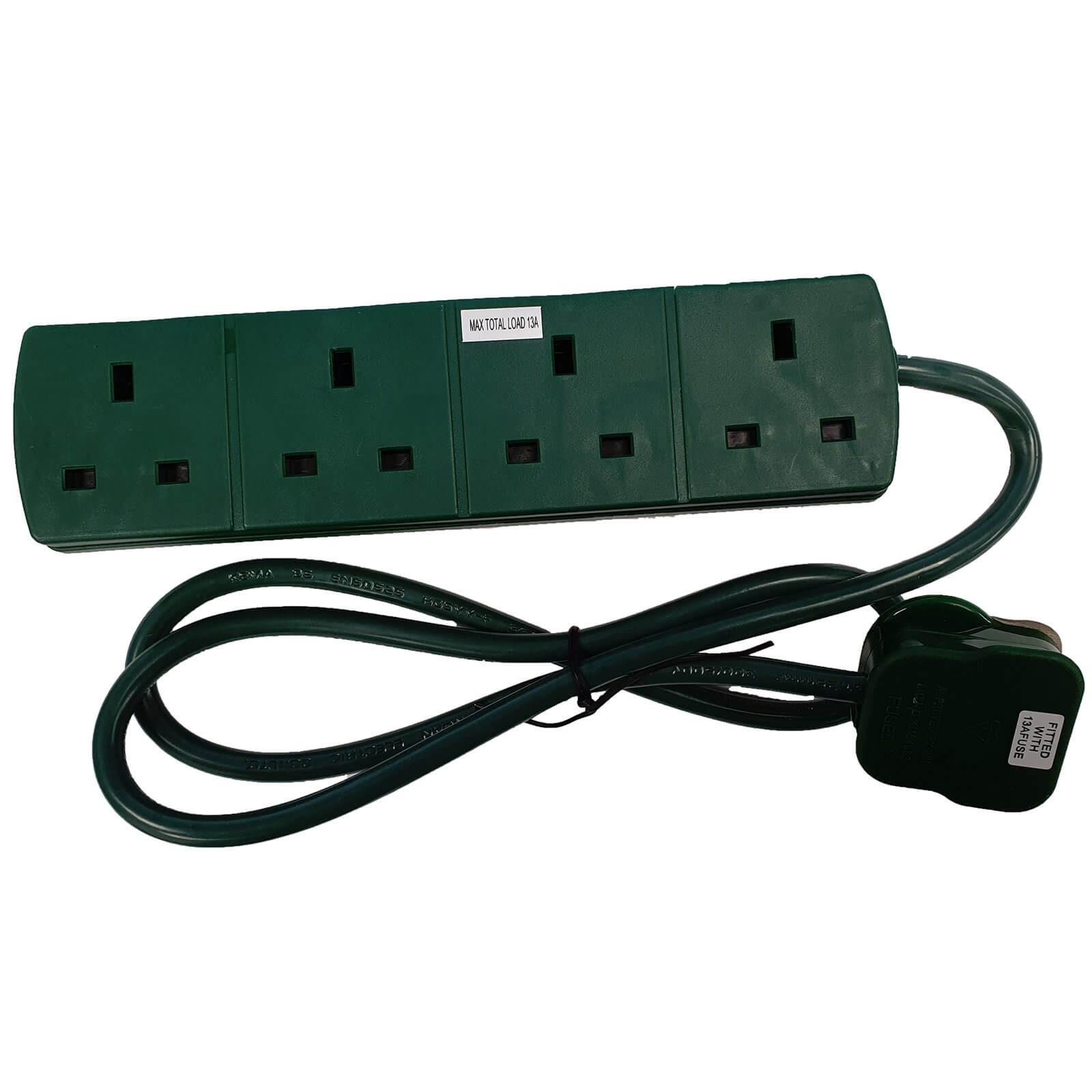 Photo of Green Extension Lead - 4 Socket - 1m