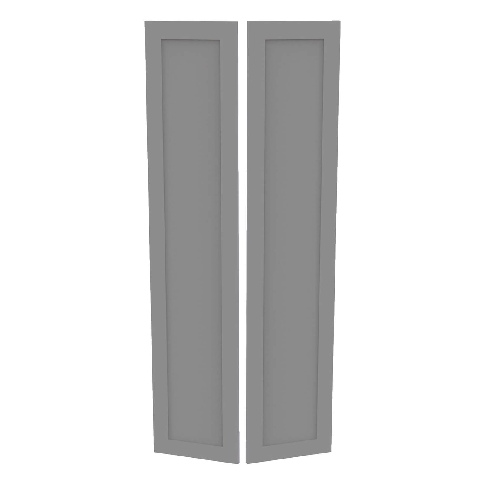 Photo of Fitted Bedroom Shaker Double Wardrobe Doors - Grey