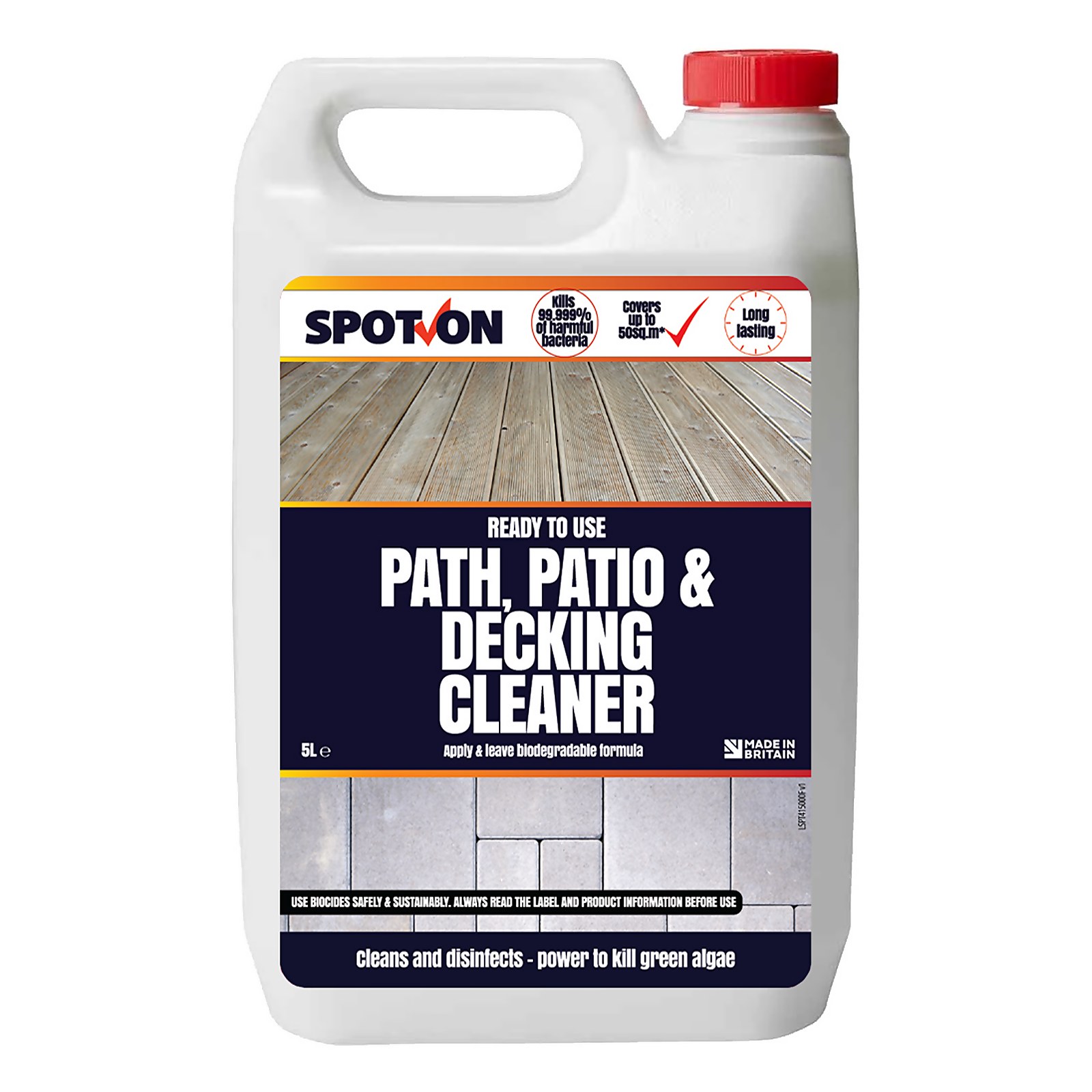 SPOT-ON Path, Patio & Decking Cleaner - 5L