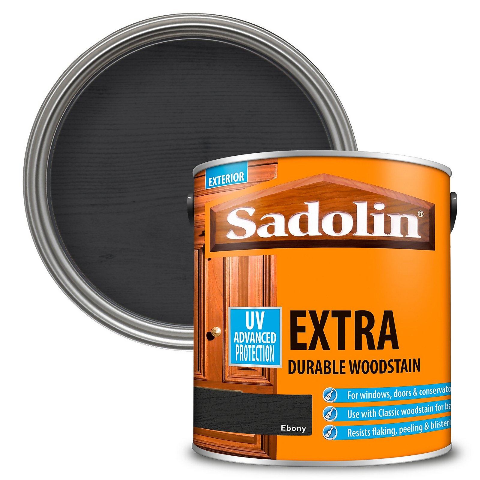 Sadolin Extra Durable Woodstain Ebony - 2.5L
