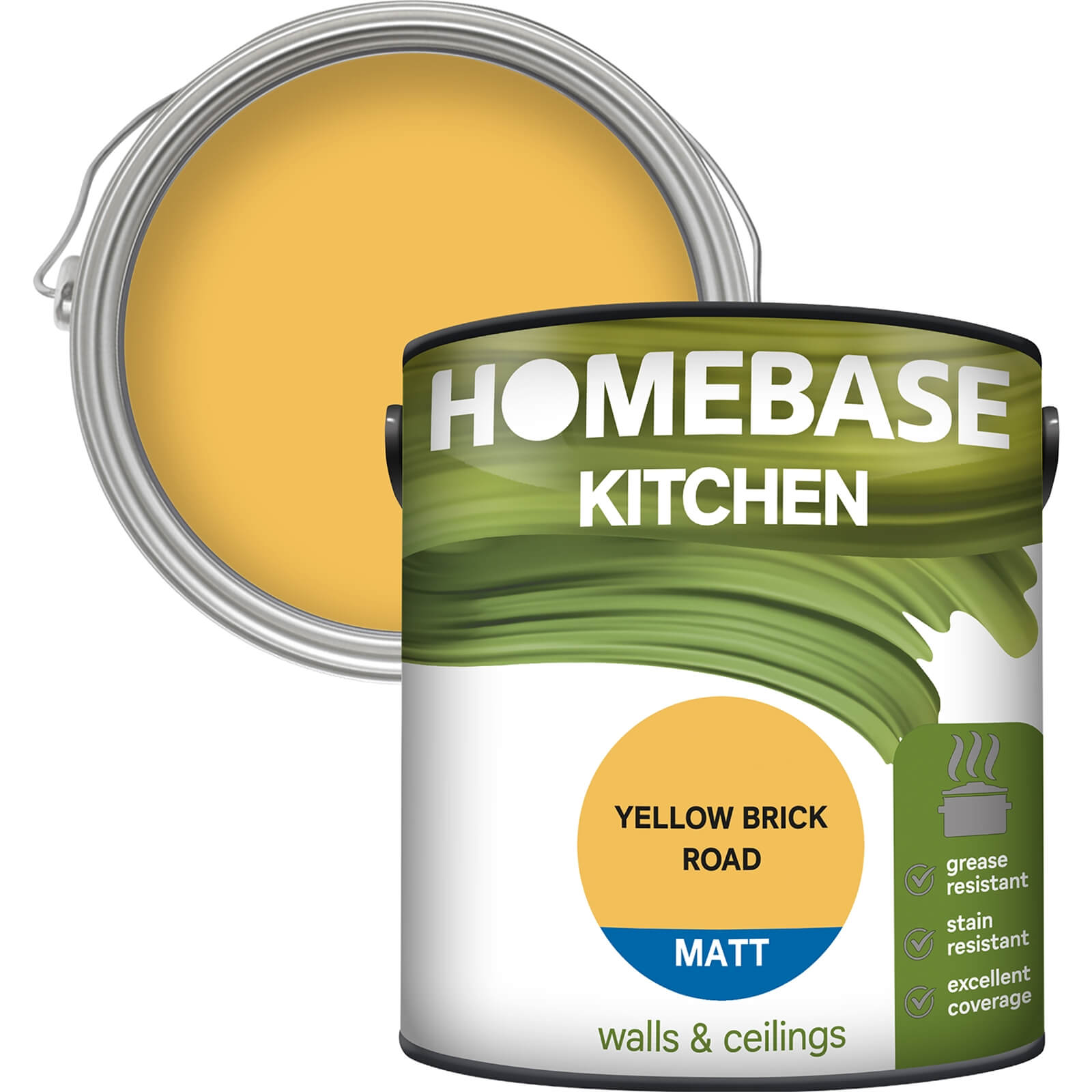 Photo of Homebase Kitchen Matt Paint - Yellow Brick Road 2.5l