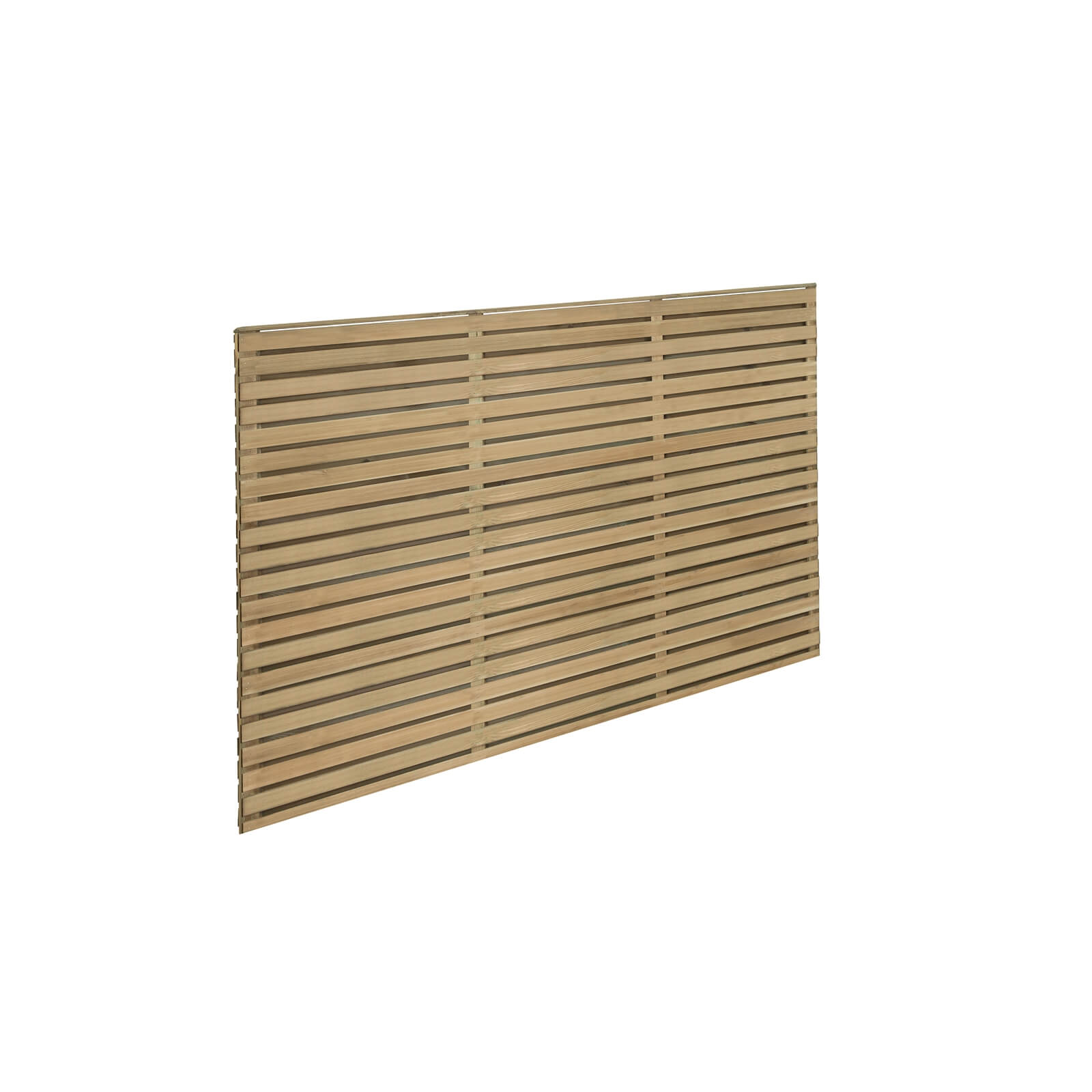 6ft x 4ft (1.8m x 1.2m) Pressure Treated Contemporary Double Slatted Fence Panel - Pack of 4