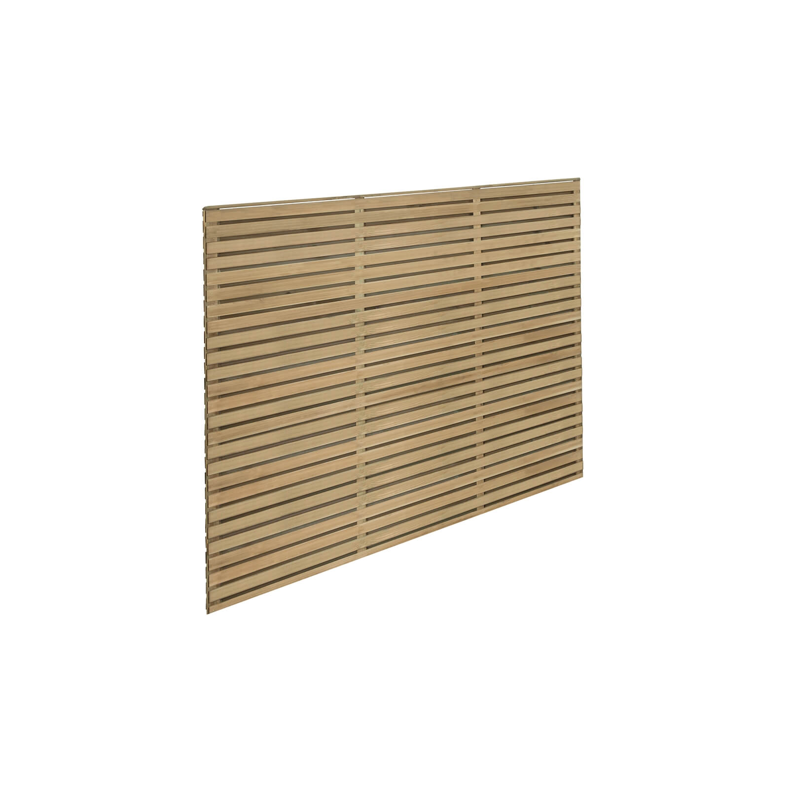 6ft x 5ft (1.8m x 1.5m) Pressure Treated Contemporary Double Slatted Fence Panel - Pack of 4