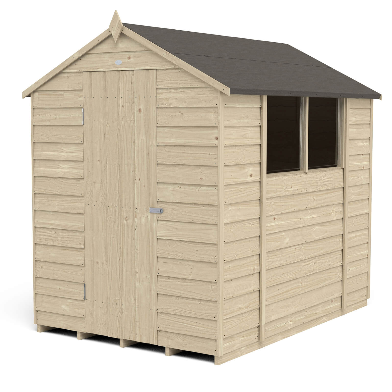 Forest 7 x 5ft Overlap Pressure Treated Apex Shed -incl. Installation