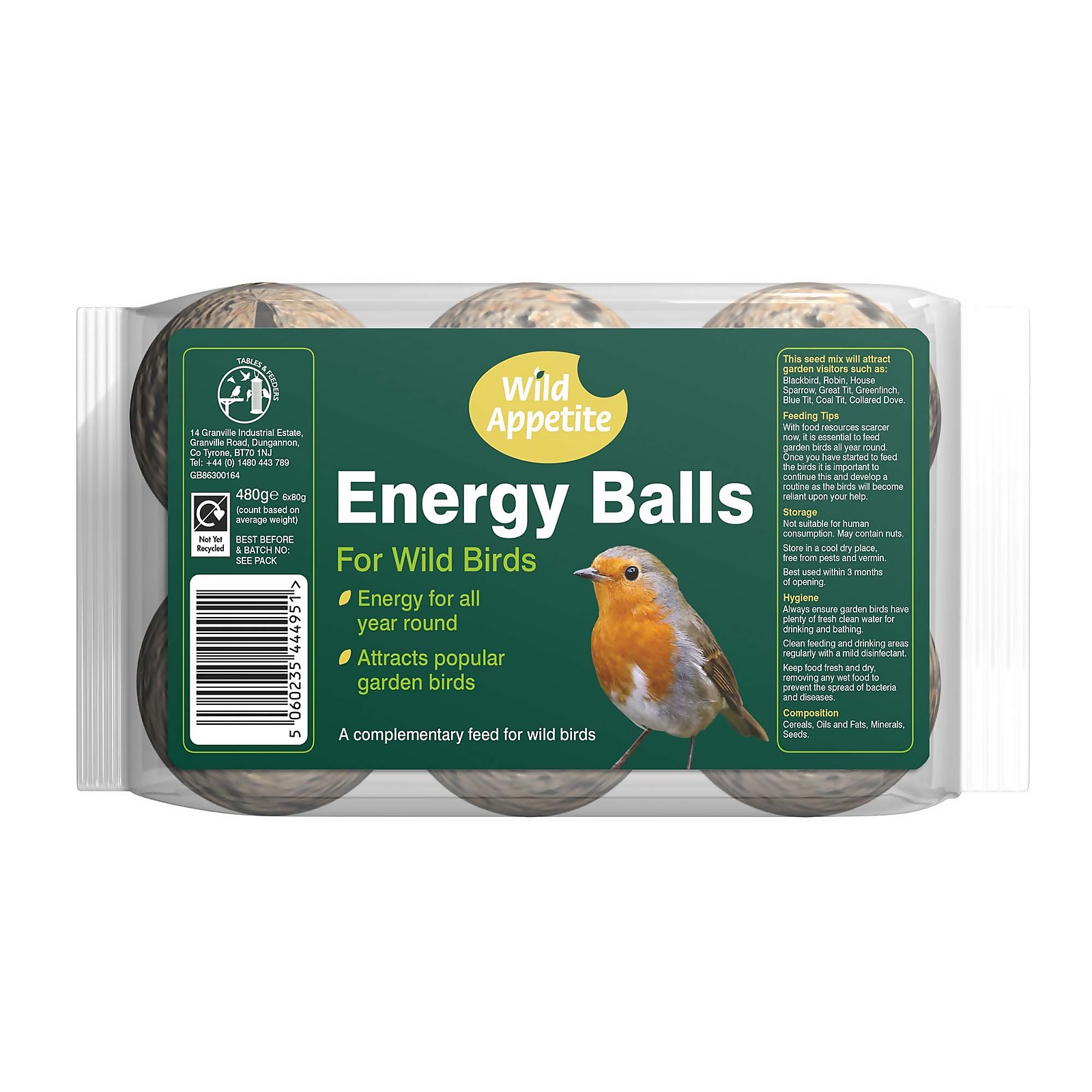 Photo of Wild Appetite Energy Balls For Wild Birds - 6 Pack