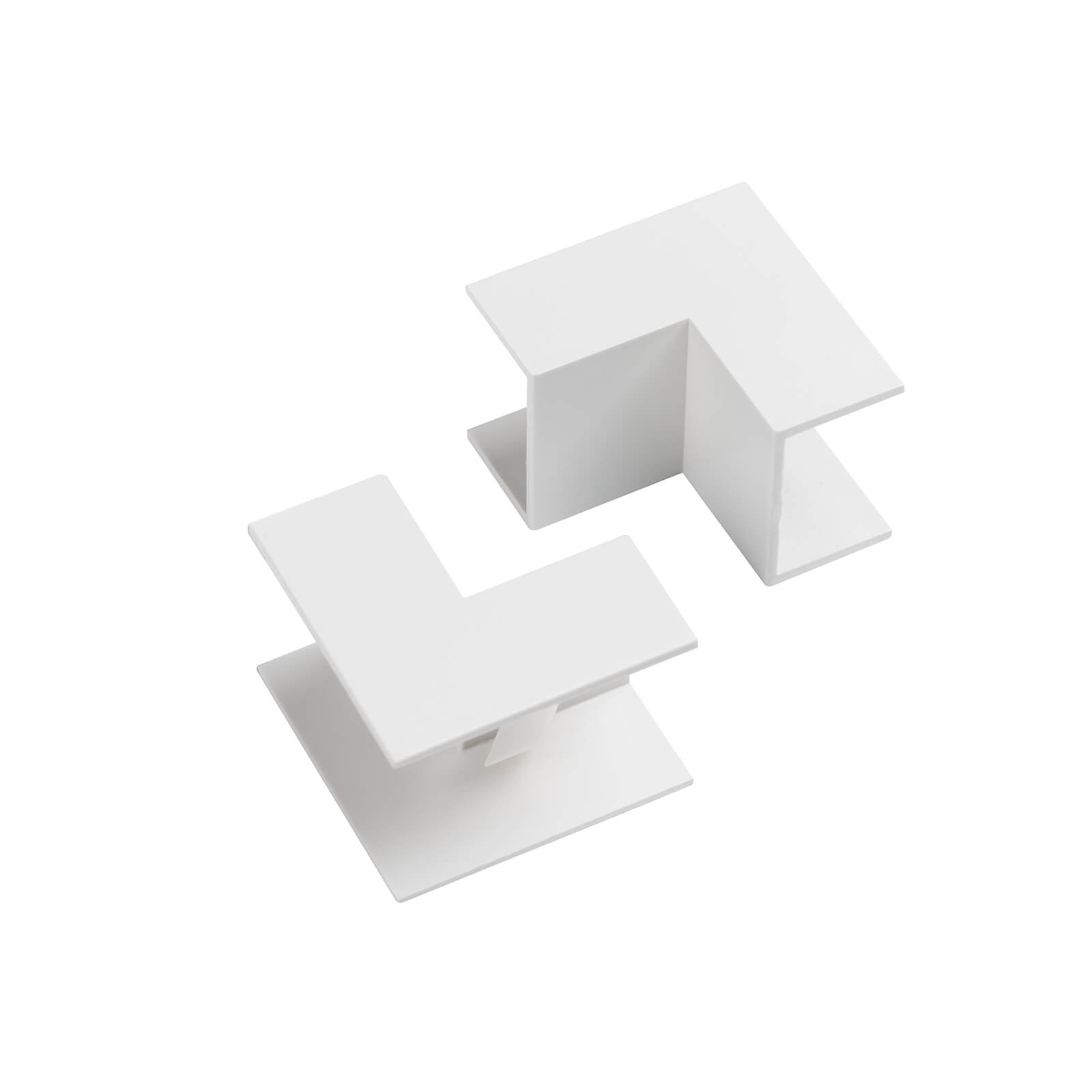 Photo of D-line 25x16mm Trunking Clip-on Internal Bend 2 Pack - White