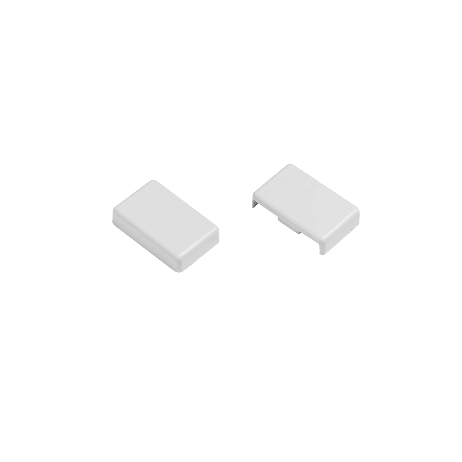 Photo of D-line 25x16mm Trunking Clip-on End Cap 2 Pack - White