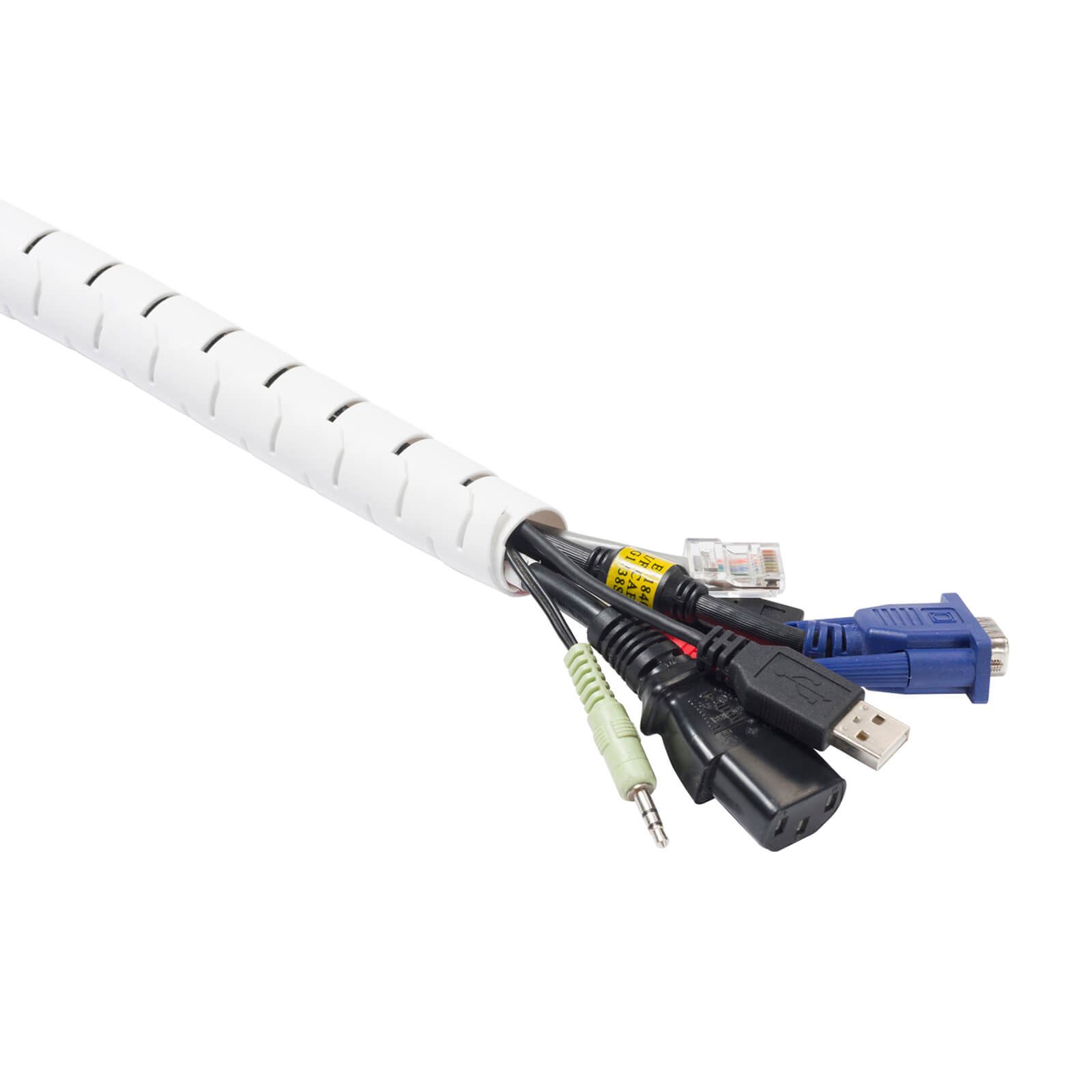 Photo of D-line Cable Zipper - 2.5m Length 25mm Diameter- White