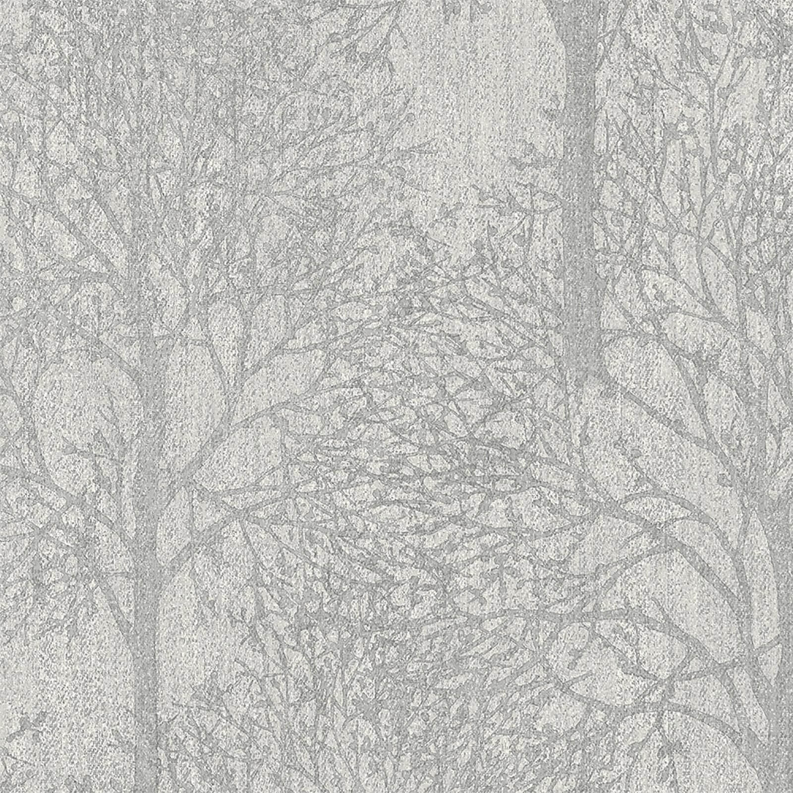 Photo of Grandeco Royal House Fabric Tree Grey Wallpaper