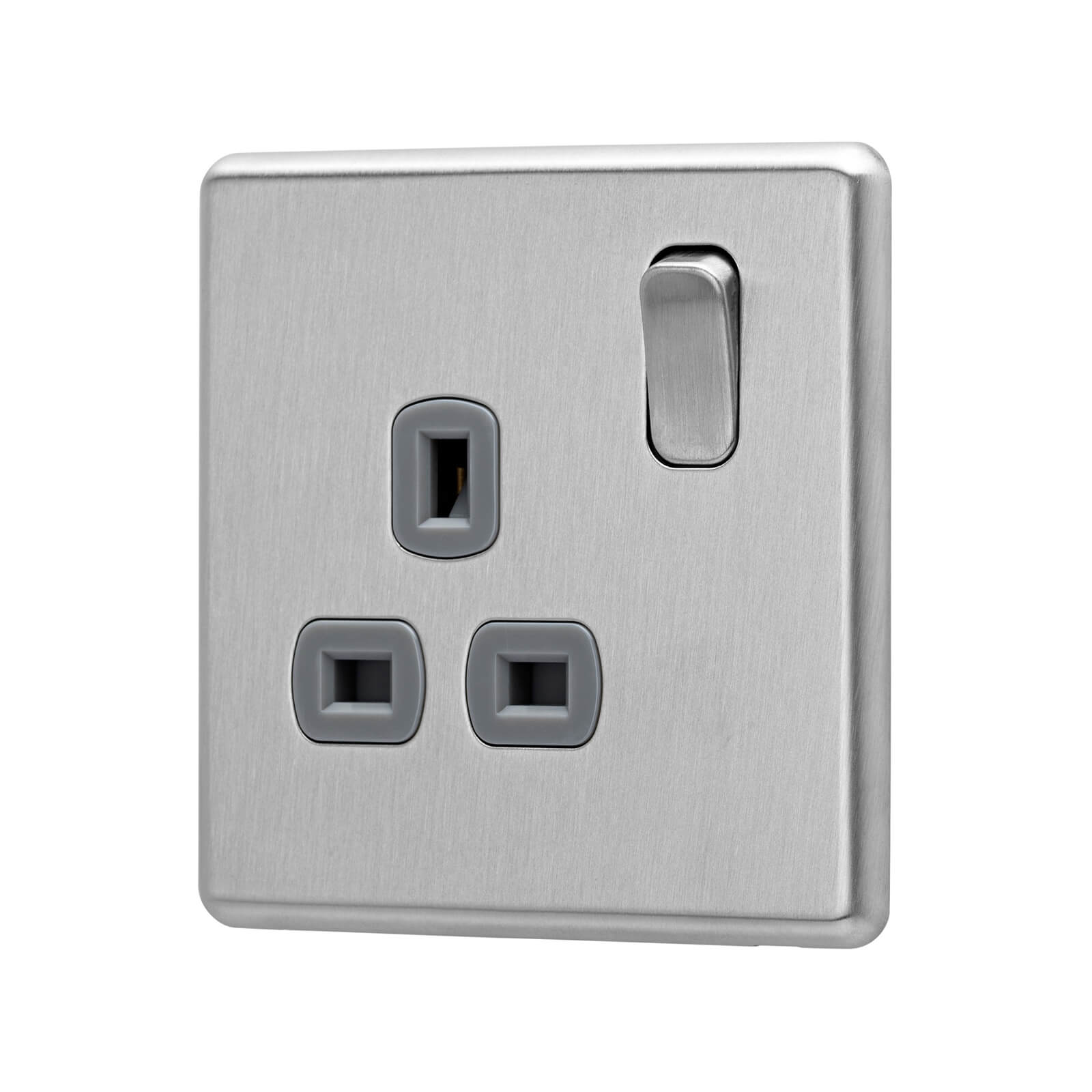 Photo of Arlec Fusion 13a 1 Gang Stainless Steel Single Switched Socket
