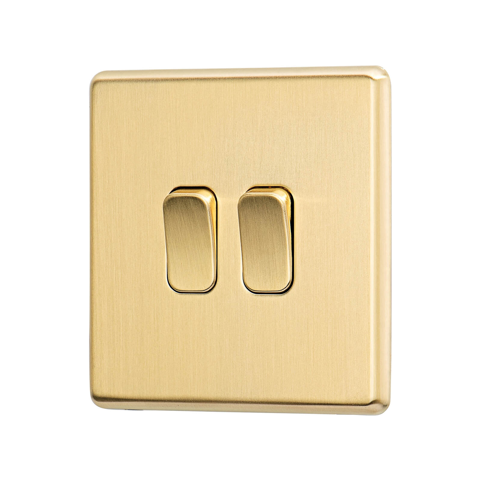Photo of Arlec Fusion 10a 2gang 2way Gold Double Light Switch