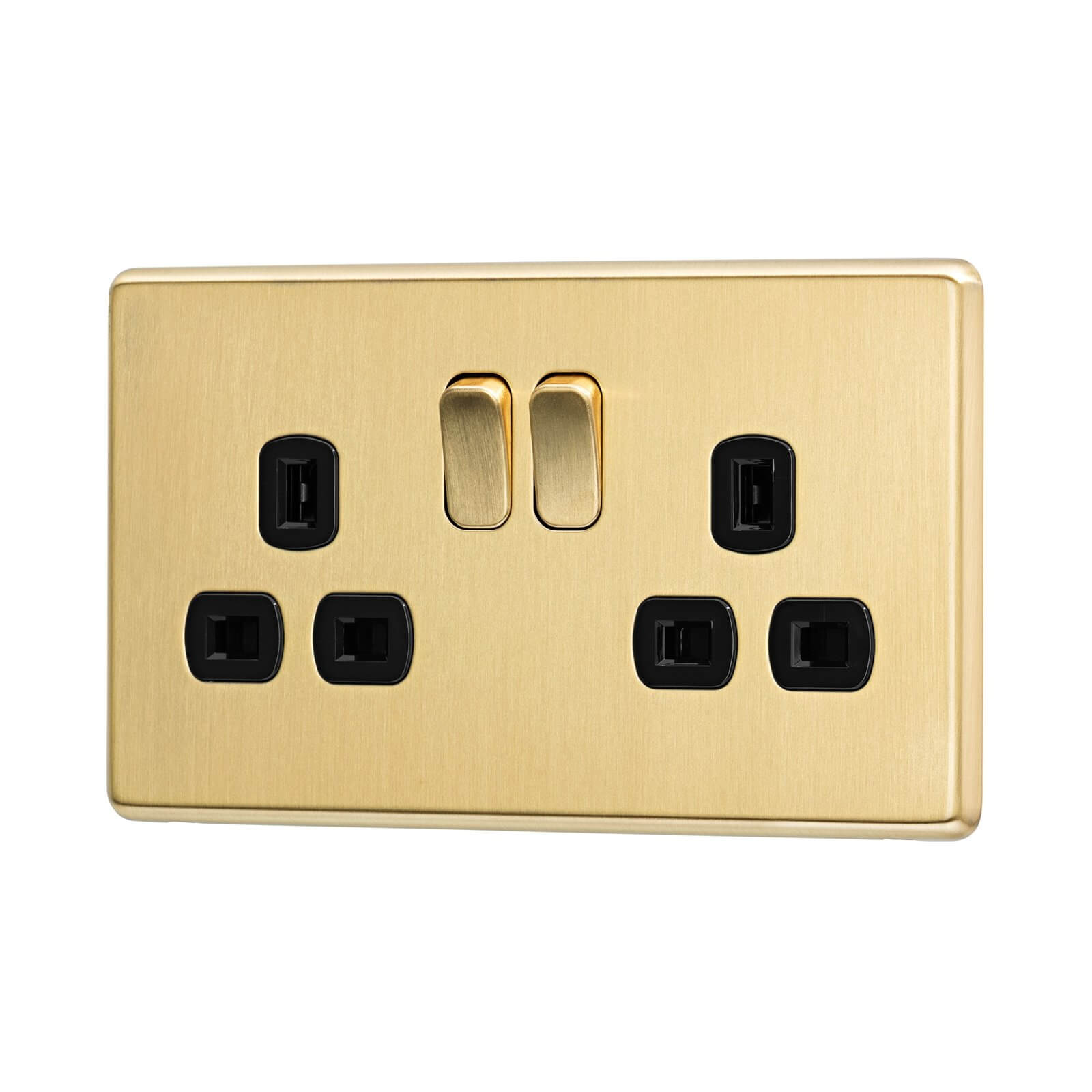 Photo of Arlec Fusion 13a 2 Gang Gold Double Switched Socket
