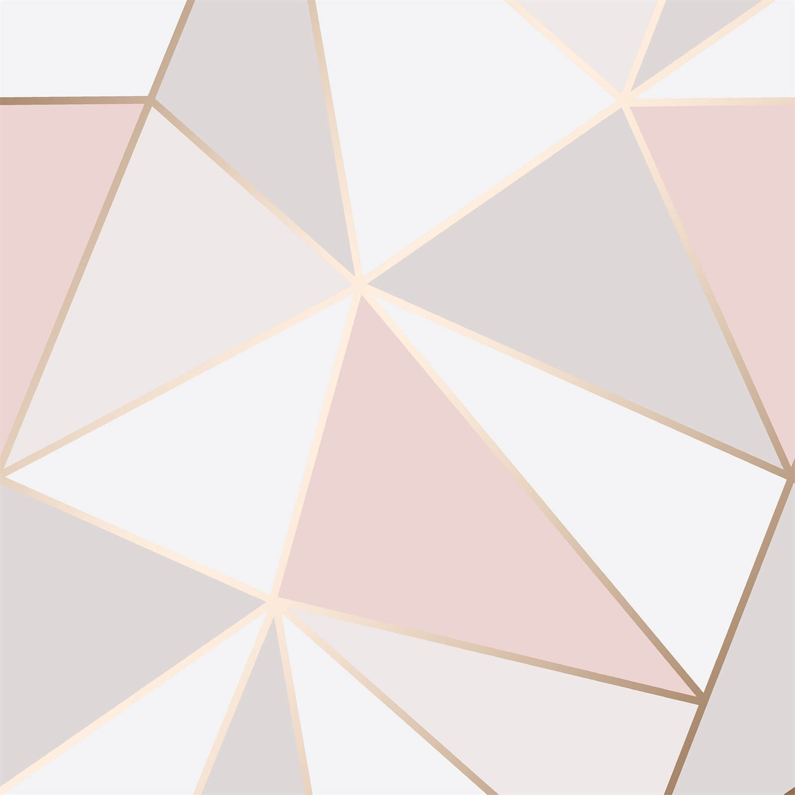 Photo of Fresco Apex Geometric Wallpaper - Pink & Rose Gold