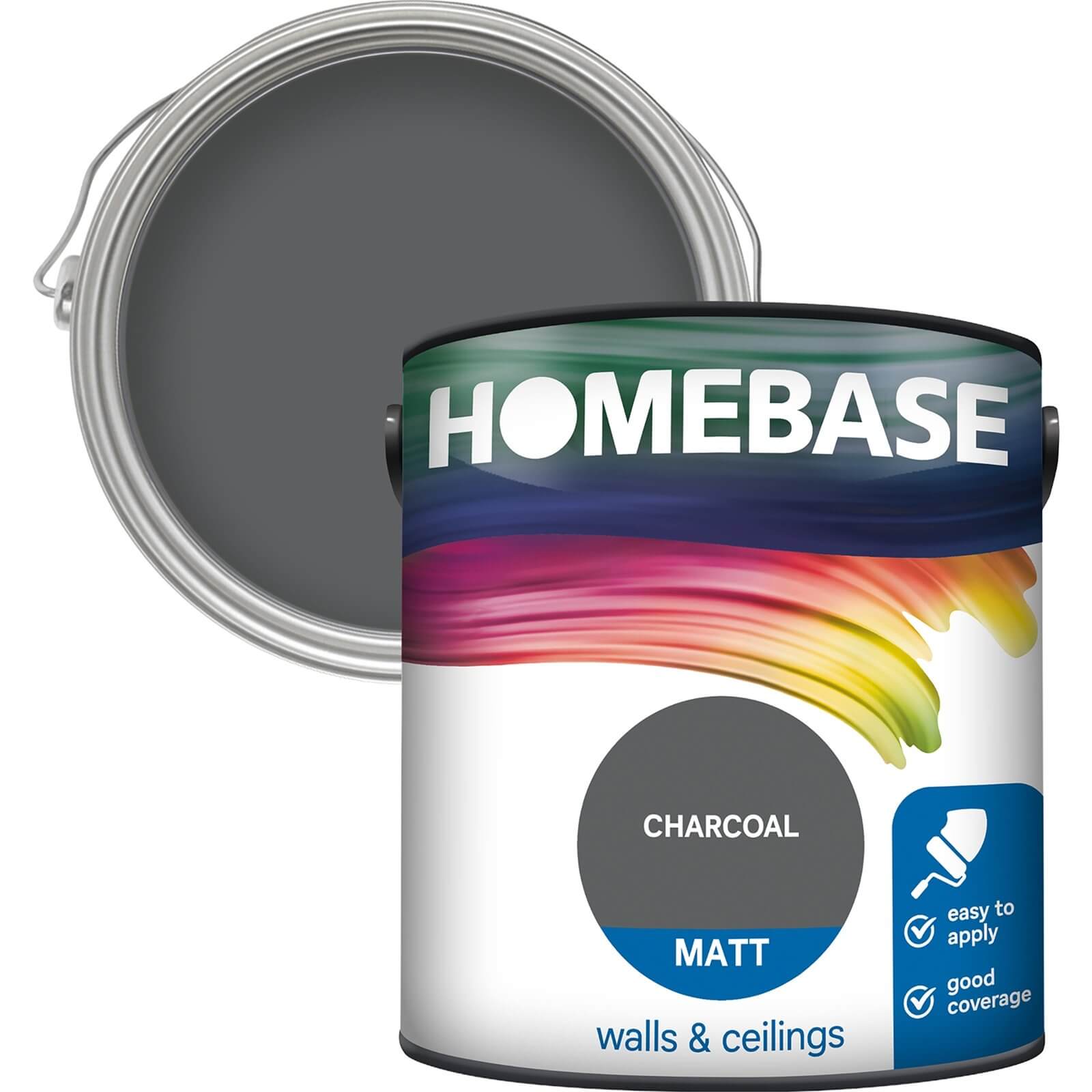 Photo of Homebase Matt Paint - Charcoal 2.5l
