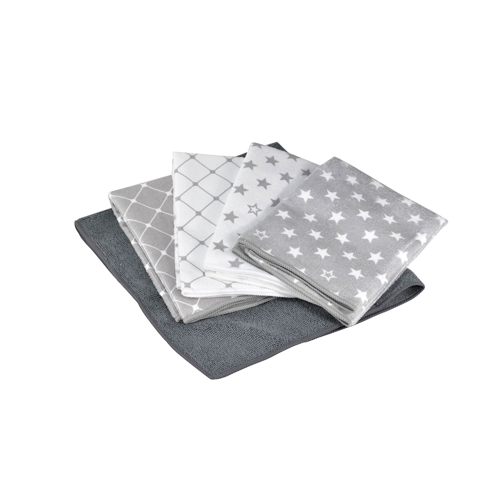 Photo of 5 Pack Of Microfibre Patterned Cleaning Cloths