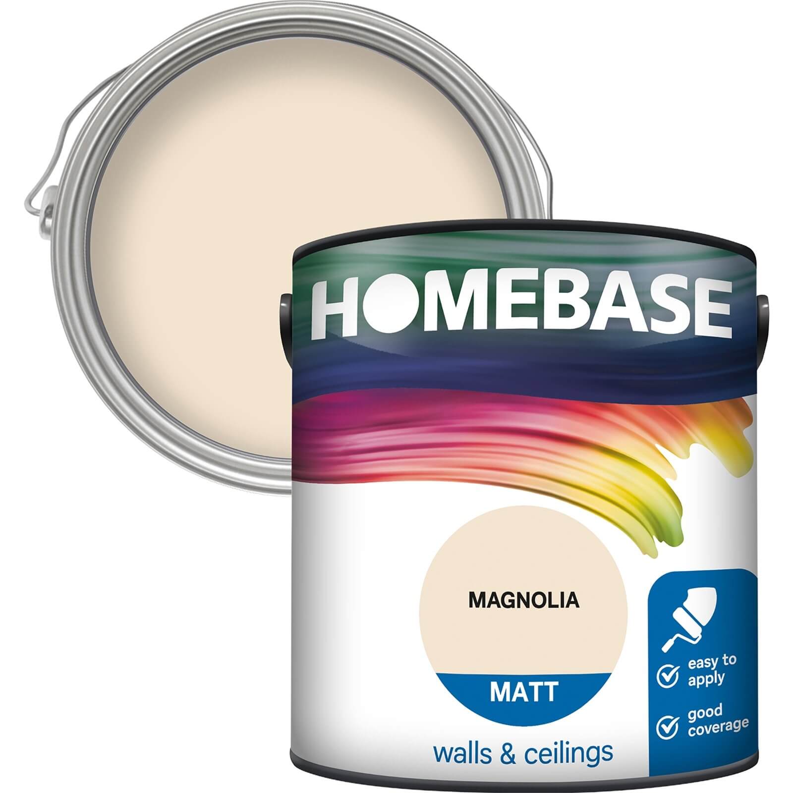 Homebase Matt Emulsion Paint Magnolia - 2.5L