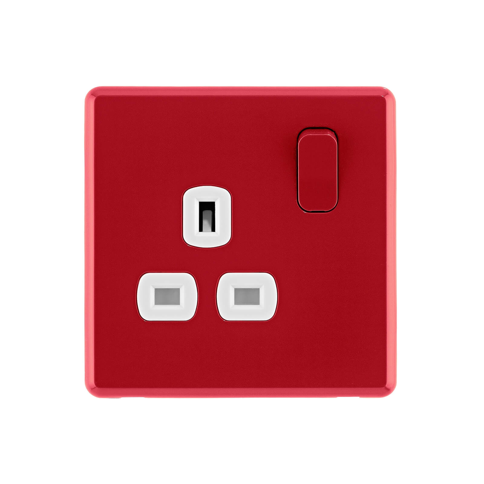 Photo of Arlec Rocker 13a 1 Gang Cherry Red Single Switched Socket