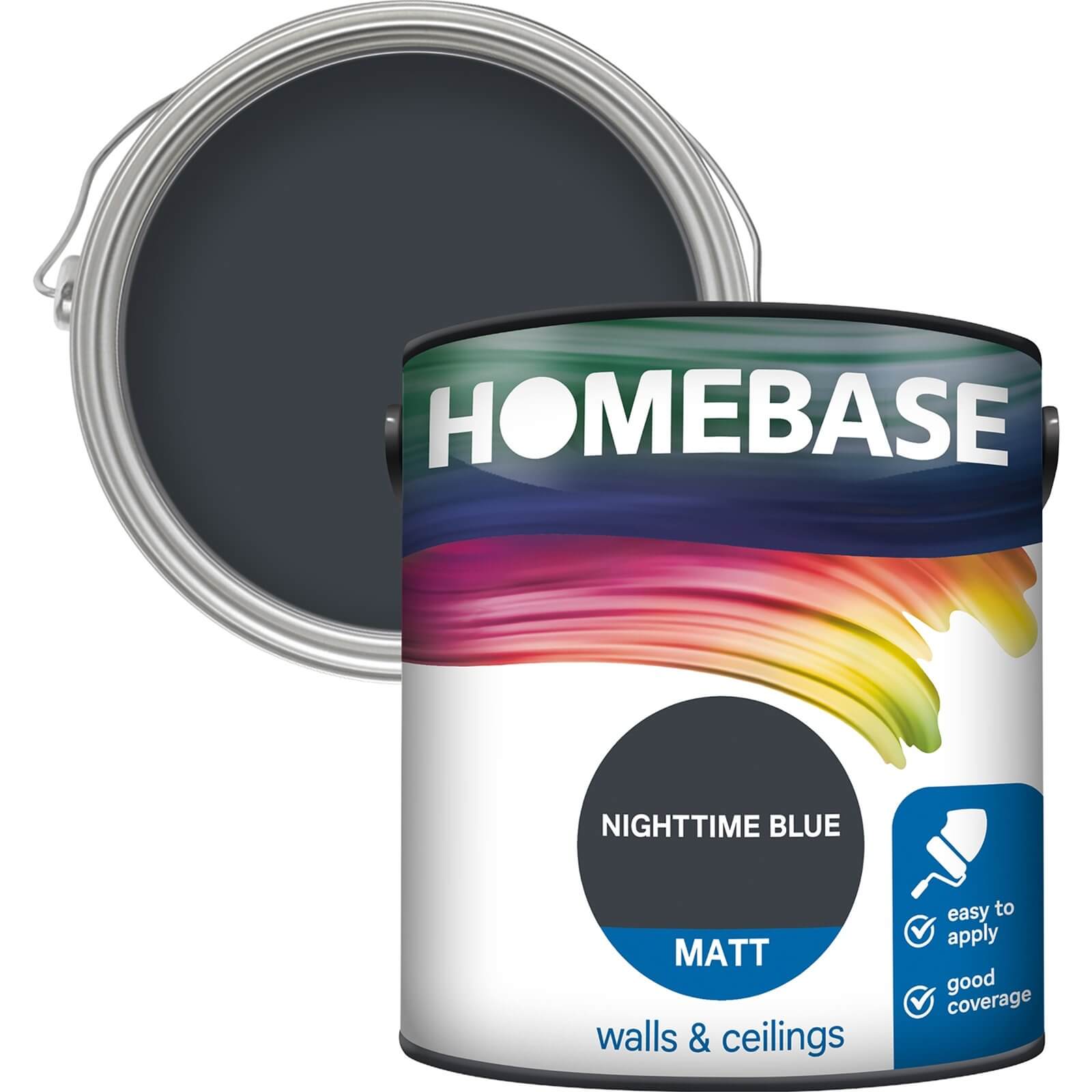 Photo of Homebase Matt Paint - Nighttime Blue 2.5l