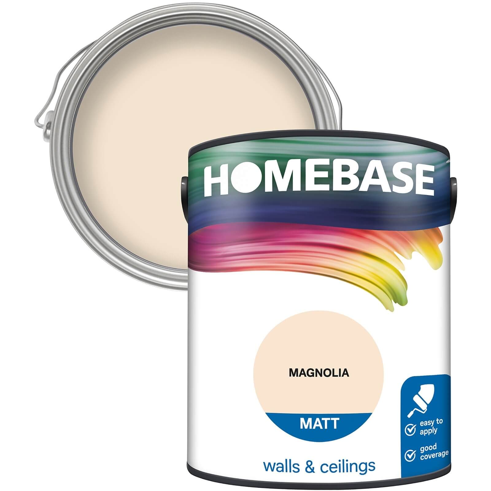 Homebase Matt Emulsion Paint Magnolia - 5L