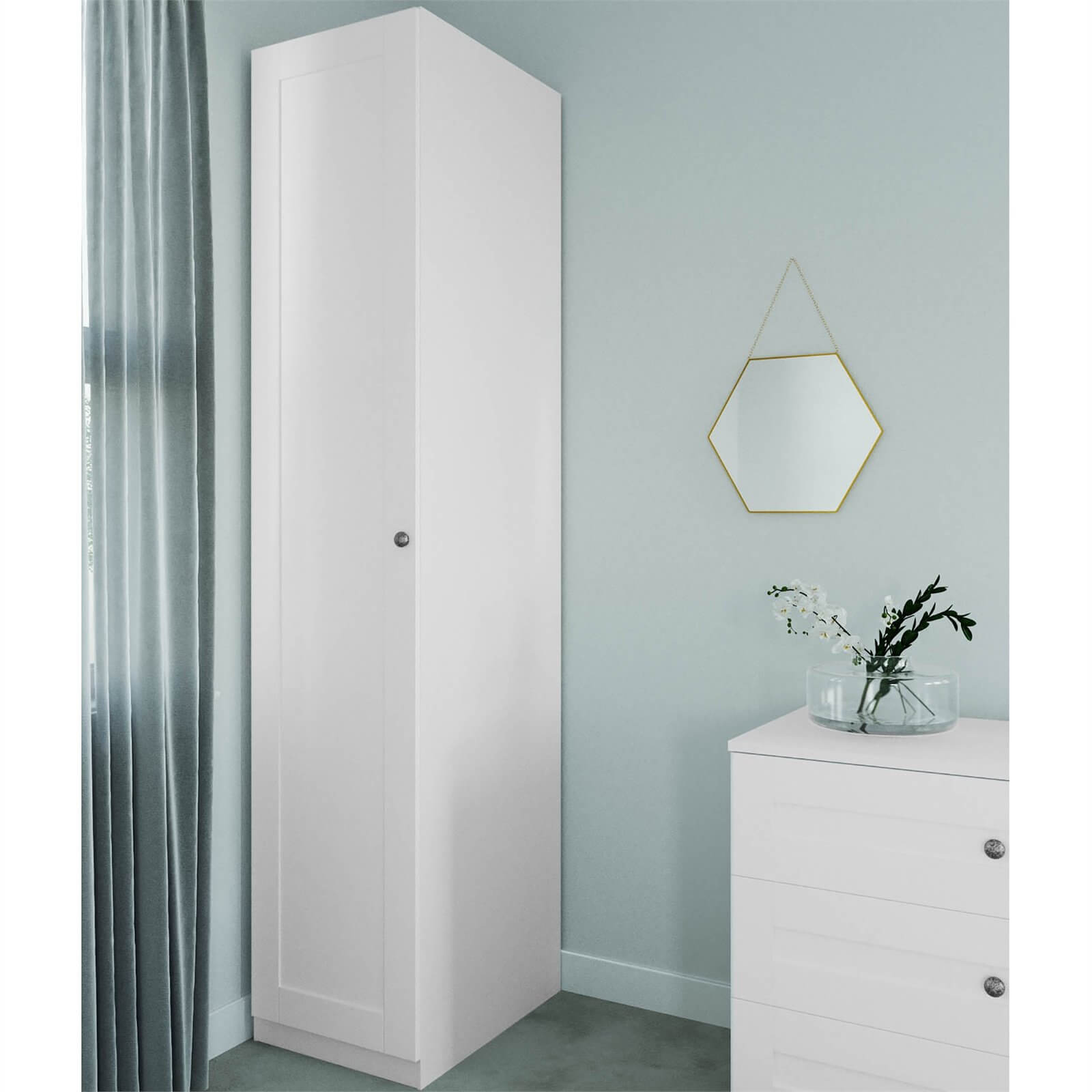 Photo of Fitted Bedroom Shaker Single Wardrobe - White