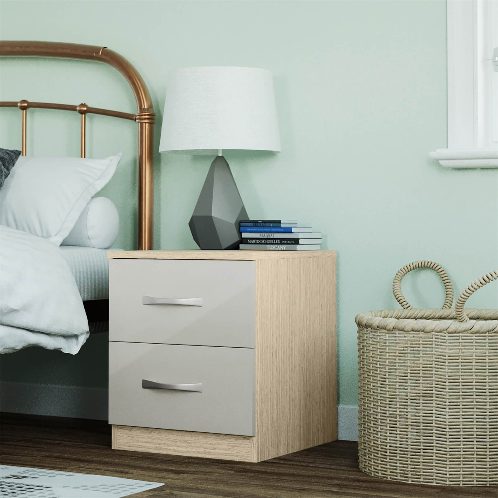 Photo of Fitted Bedroom Slab Bedside Chest - Cashmere