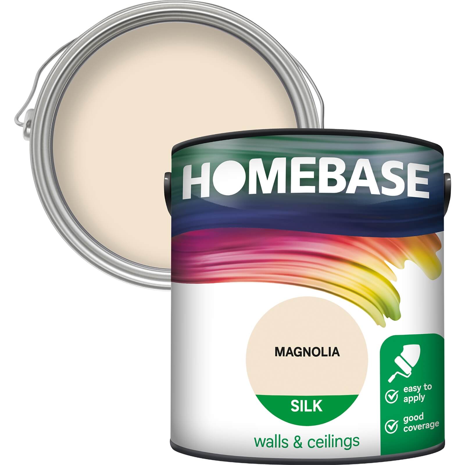 Homebase Silk Emulsion Paint Magnolia - 2.5L