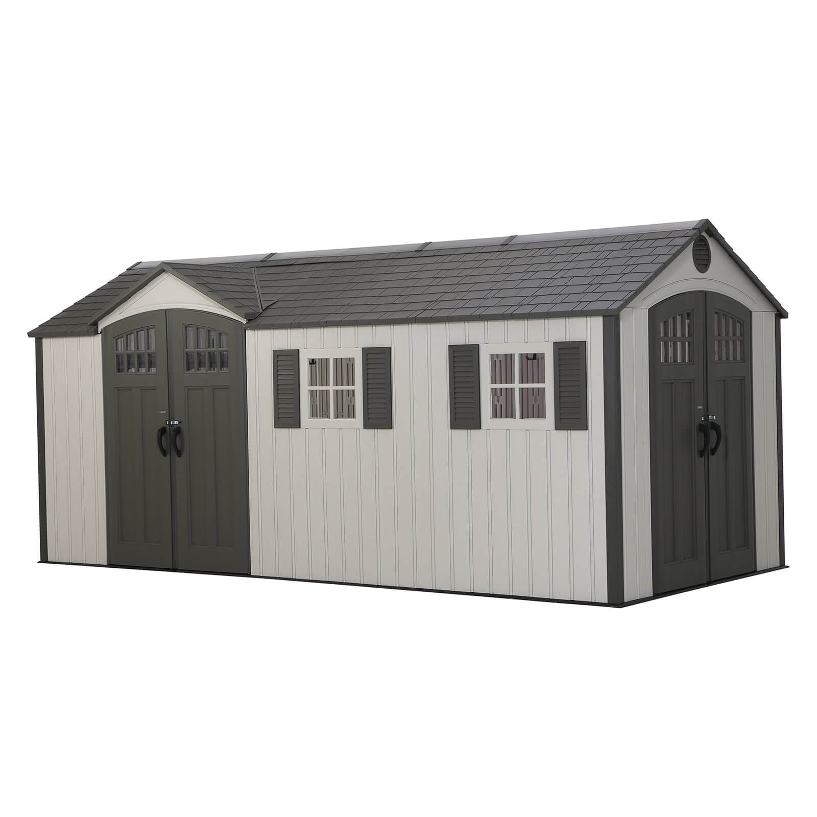 Lifetime 17.5x8 ft Dual Entry Outdoor Storage Shed