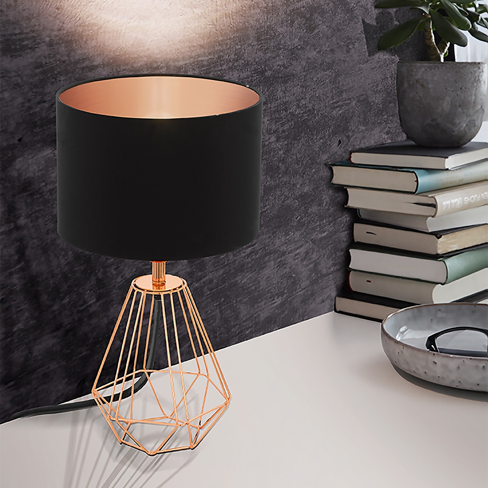 Photo of Eglo Carlton 2 Table Lamp - Copper