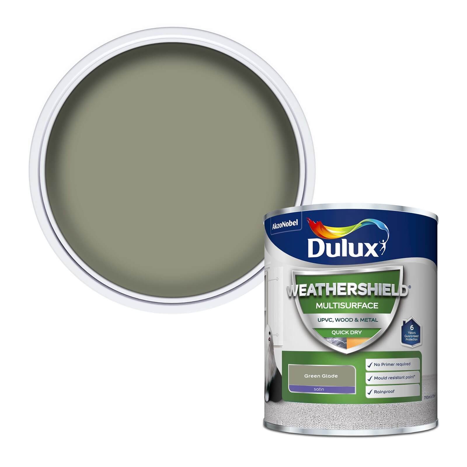Photo of Dulux Weathershield Multi Surface Paint - Green Glade - 750ml