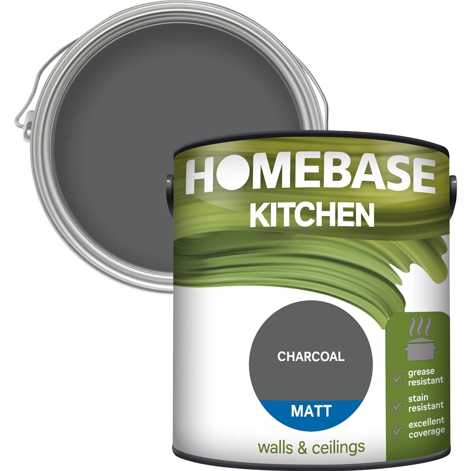 Photo of Homebase Kitchen Matt Paint - Charcoal 2.5l