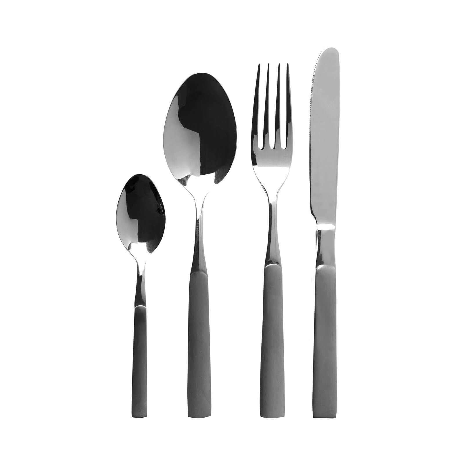 Photo of Jewel Cutlery Set - Dark Grey Finish - 16 Pieces