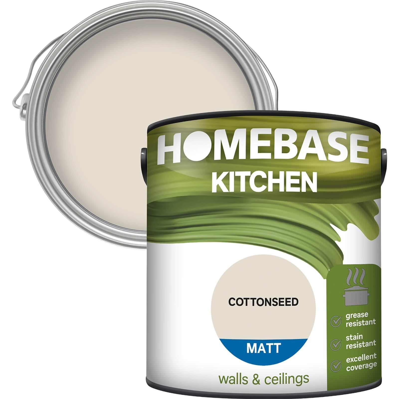 Photo of Homebase Kitchen Matt Paint - Cottonseed 2.5l