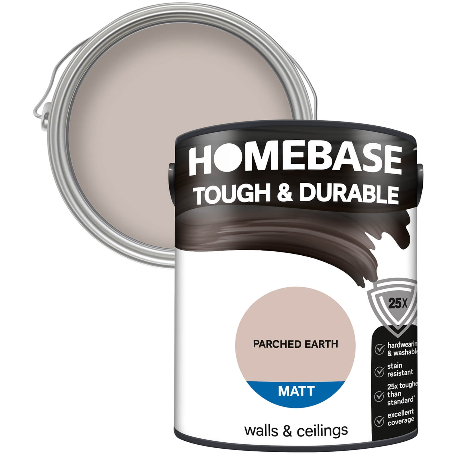 Photo of Homebase Tough & Durable Matt Paint - Parched Earth 5l