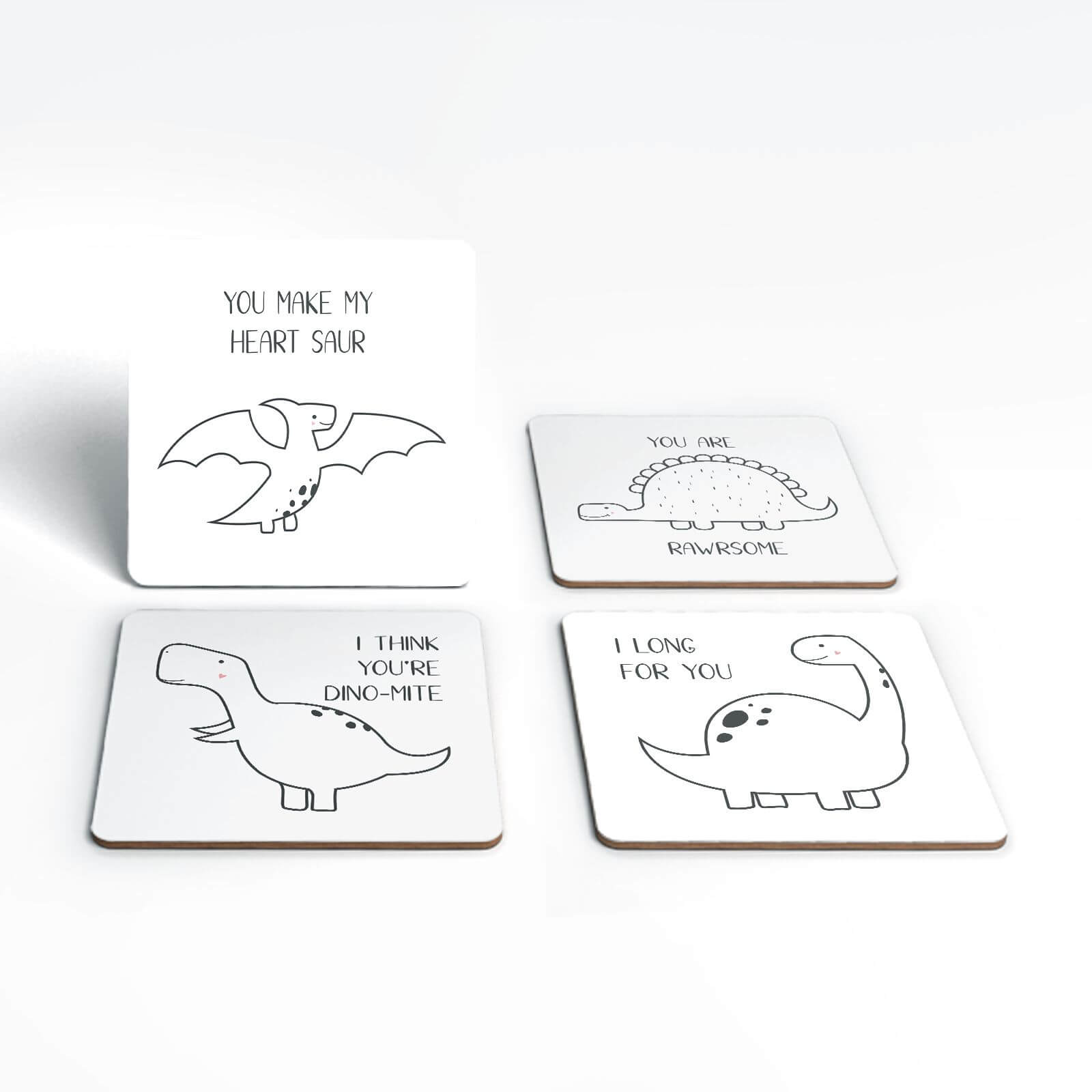 Dino Puns Coaster Set