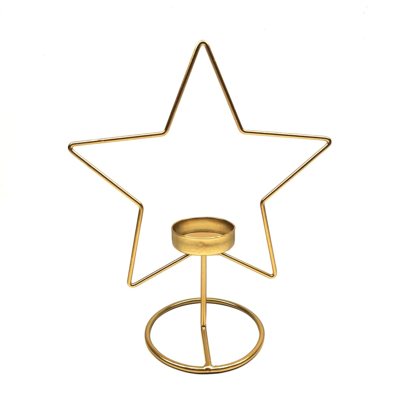 Photo of Gold Wire Star Candle Holder