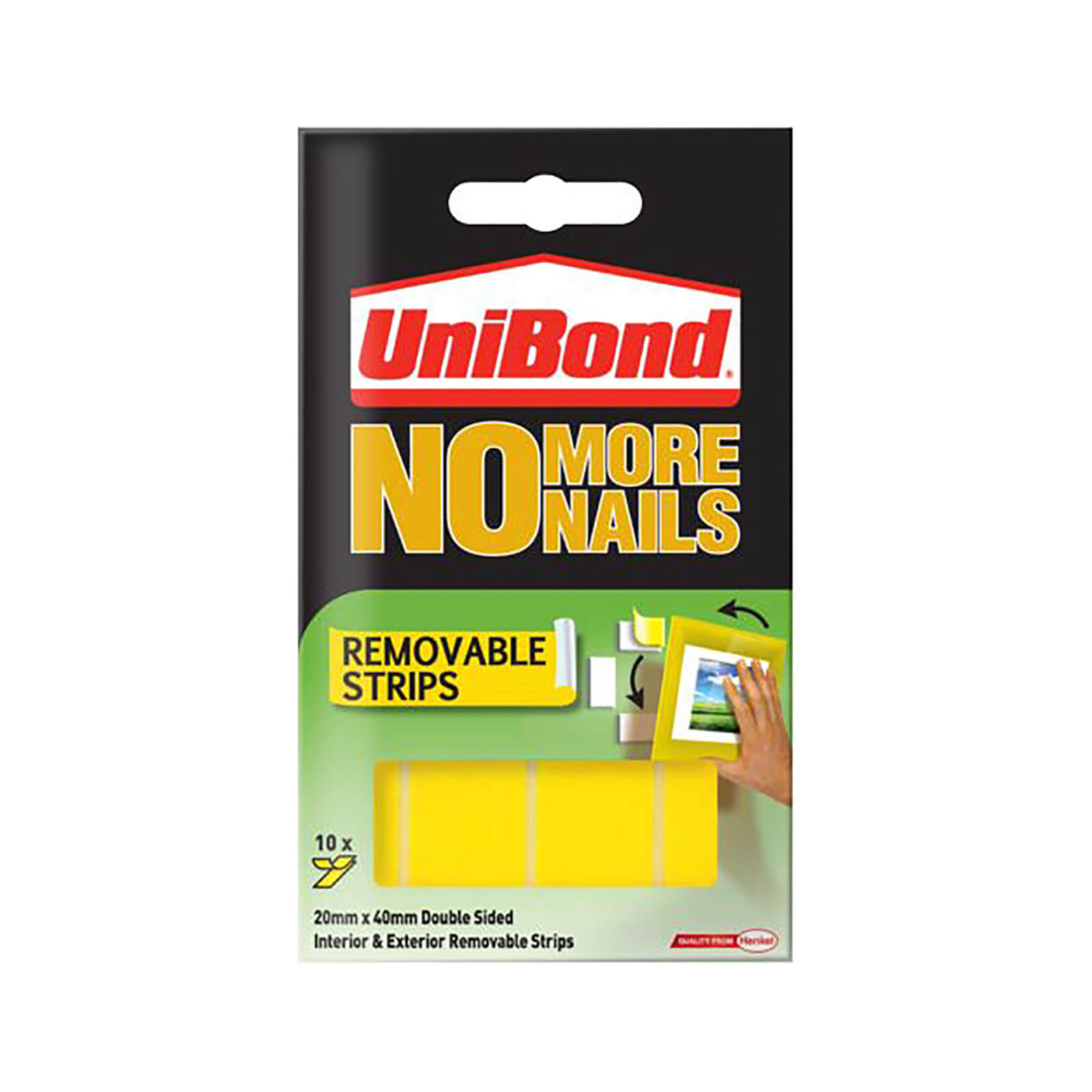 Photo of Unibond No More Nails Removable Strips - White - 10 Piece X 20mm X 40mm