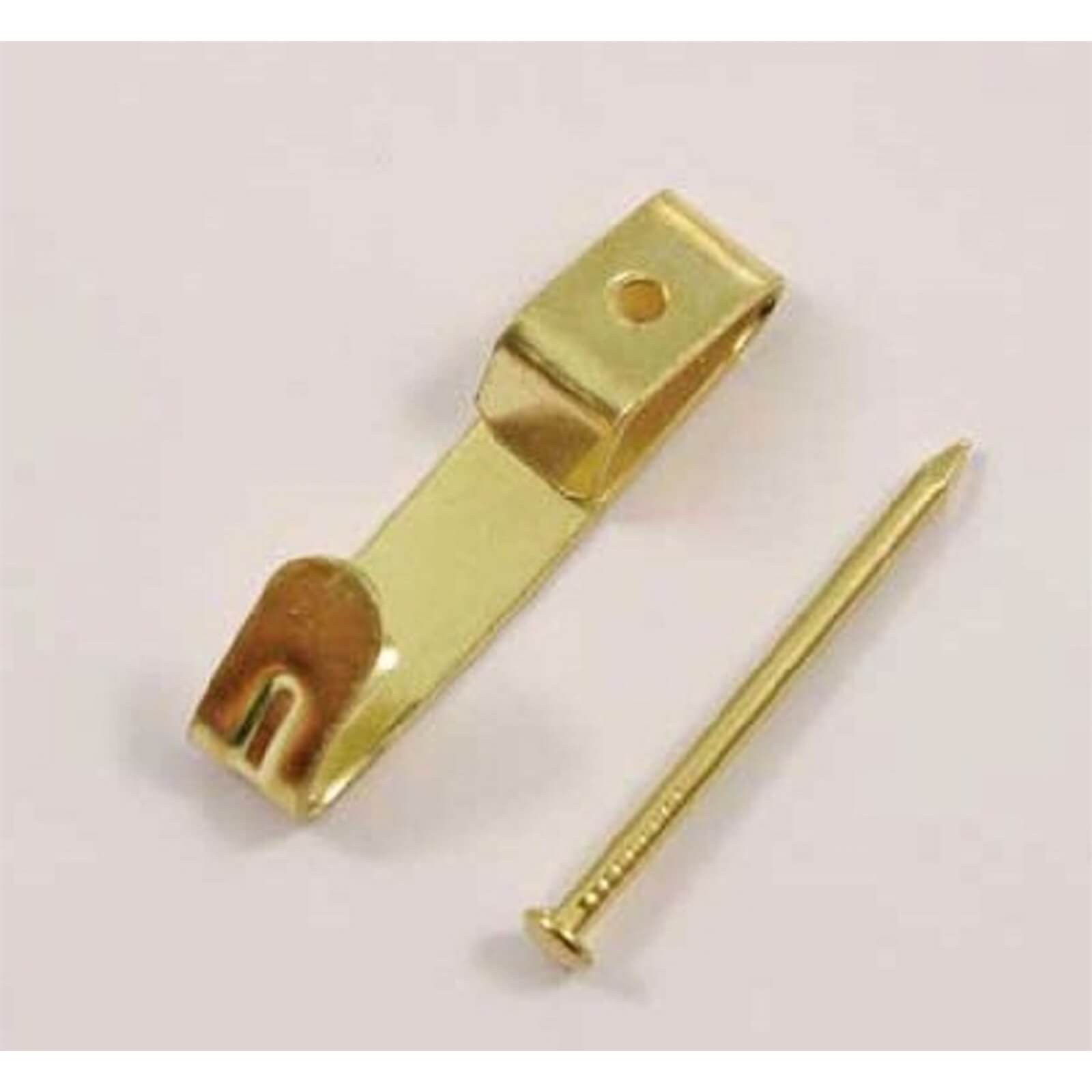 Photo of Small Picture Hook - Brass - 8 Pack