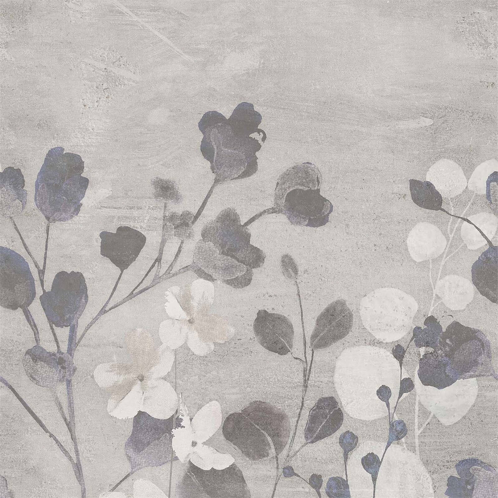Photo of Grandeco Life Digital Mural Concrete Flower - Neutral