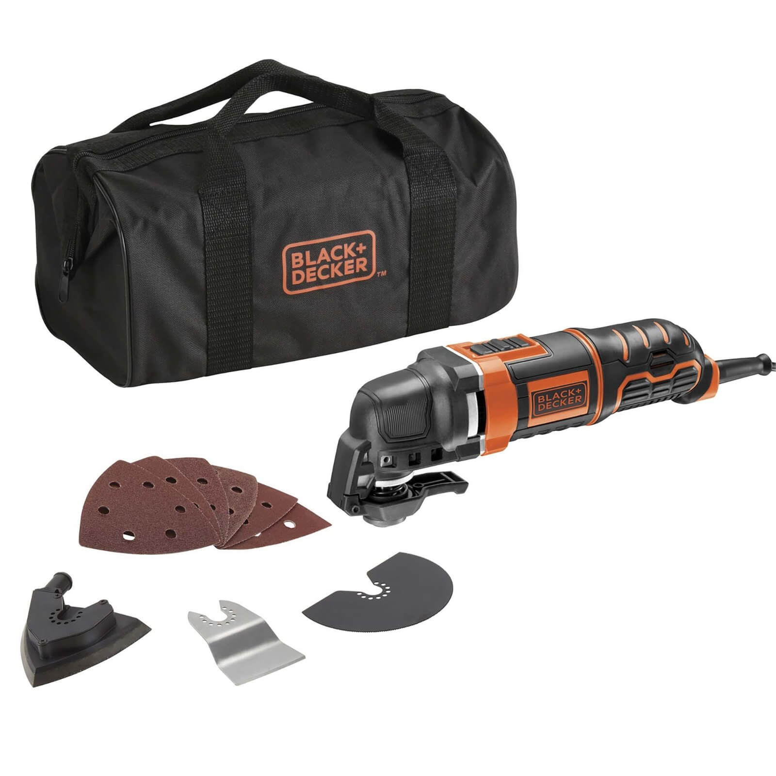 BLACK+DECKER 280W Corded Multi-Purpose Tool with 10 Accessories and Storage Bag (MT280BA-GB)