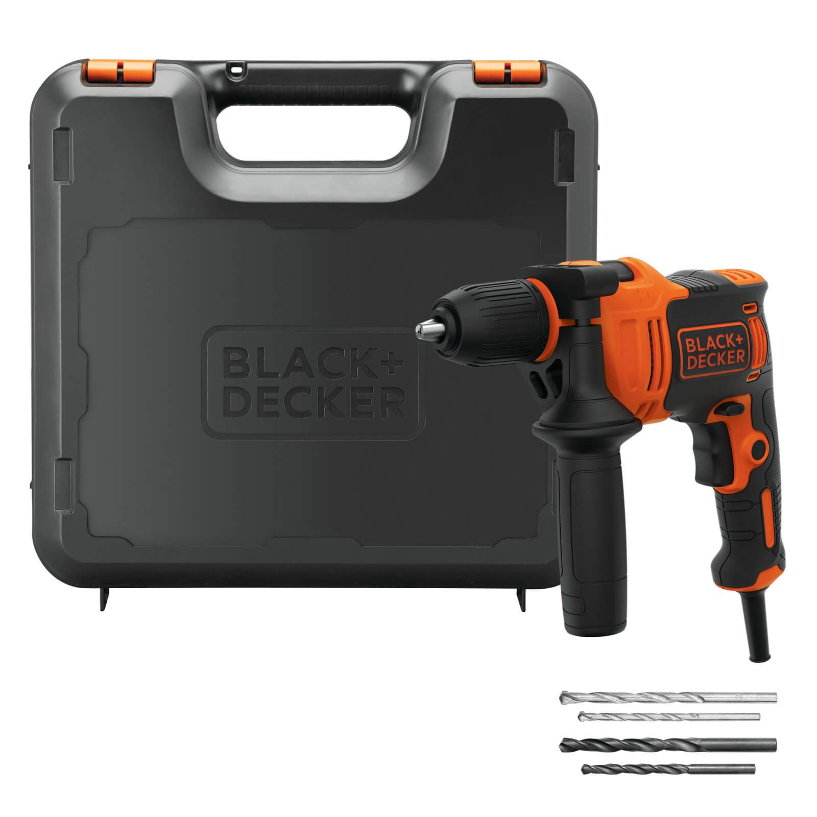 Photo of Black+decker 13mm 710w Corded Hammer Drill With Drill Bit Accessories And Kit Box -beh710k-gb-