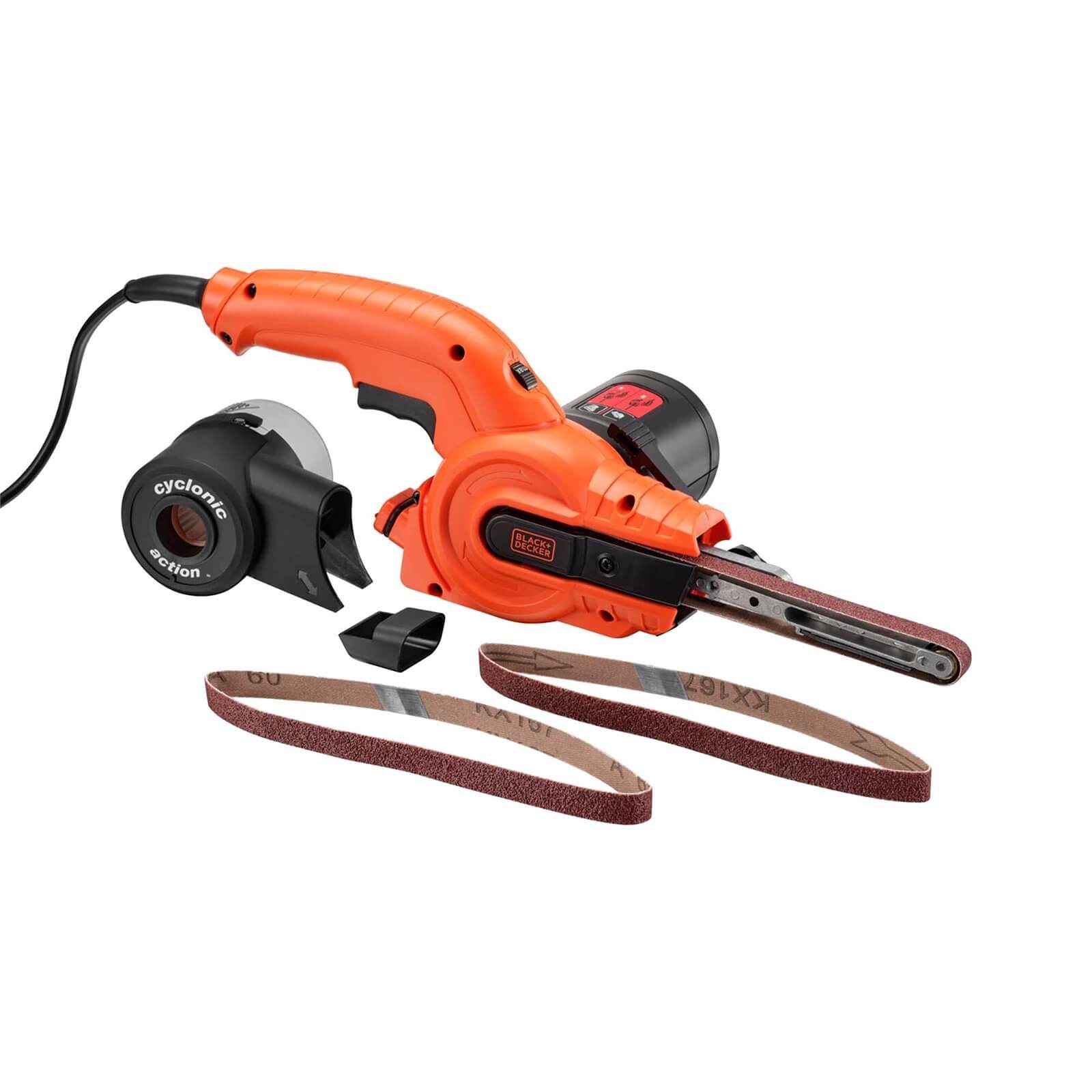 BLACK+DECKER Powerfile 350W Corded Belt Sander with Sanding Sheets (KA900E-GB)