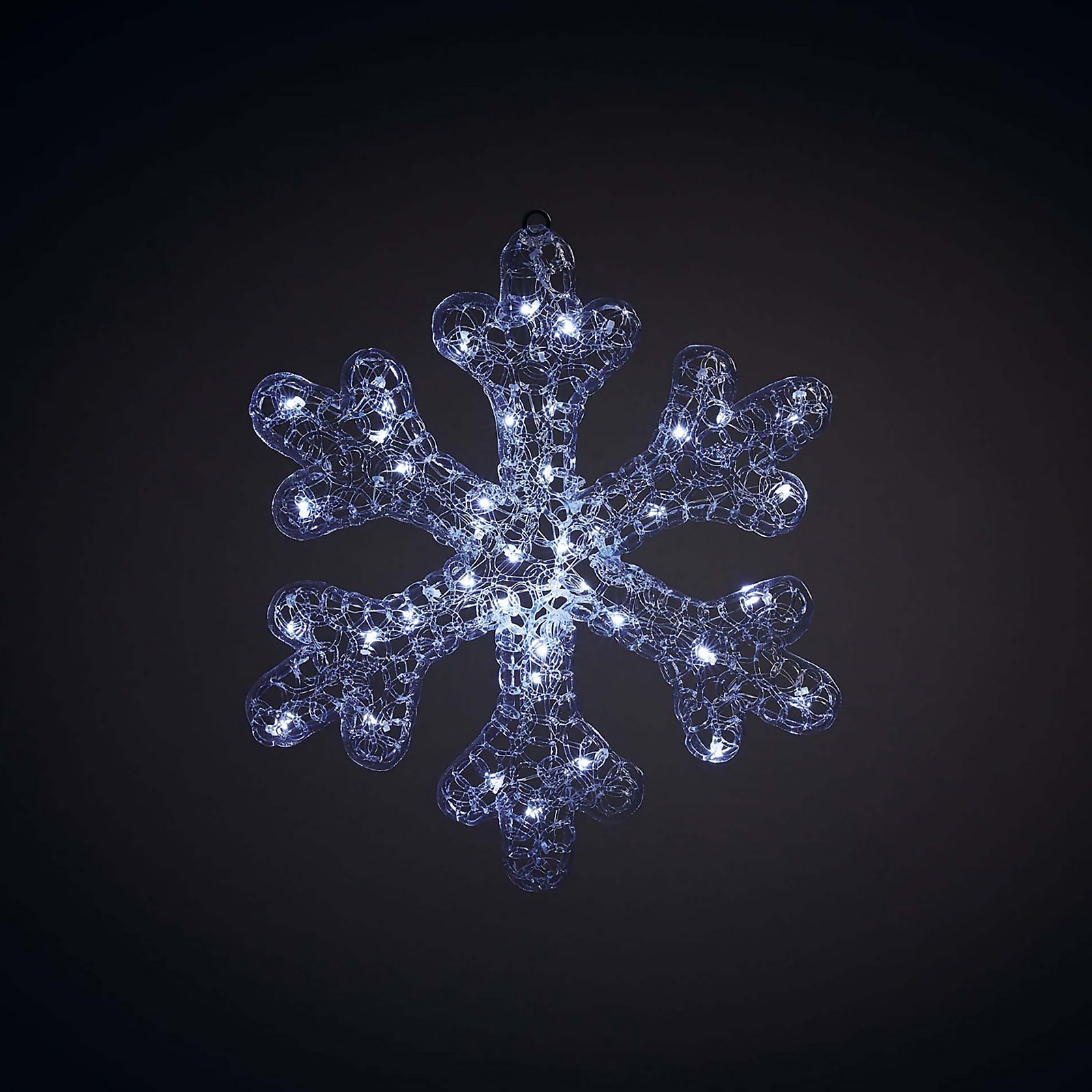 Photo of Snowflake Spun Acrylic Led Christmas Light Decoration - 37cm