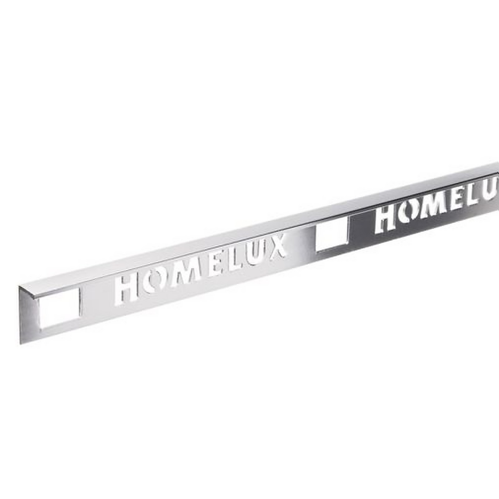 Photo of Homelux 8mm Straight Edge Tile Trim - Silver Effect - 1.83m