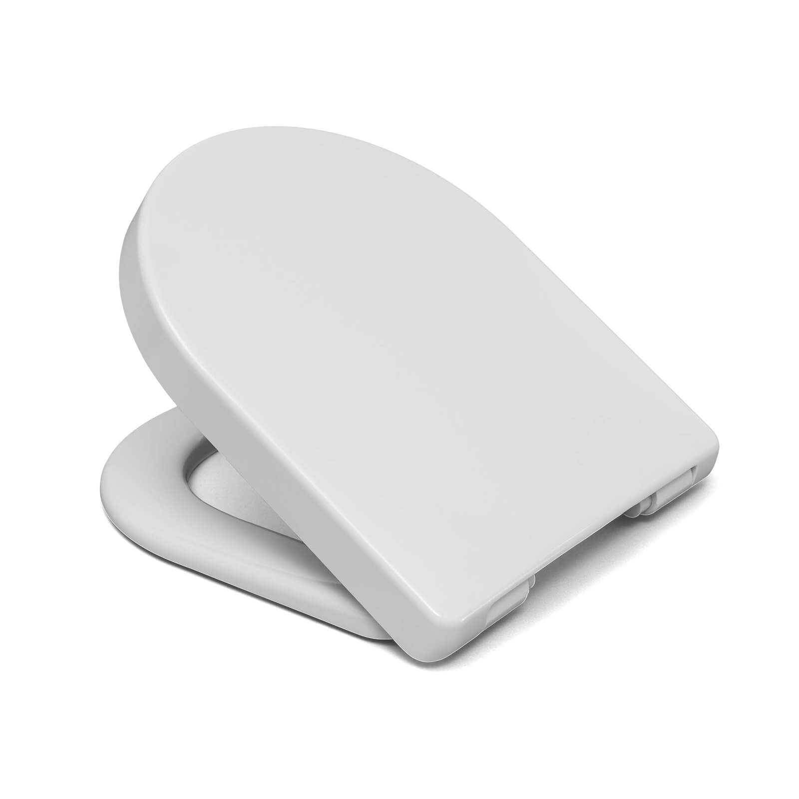 Photo of Cedo D-shape Plastic Toilet Seat - White