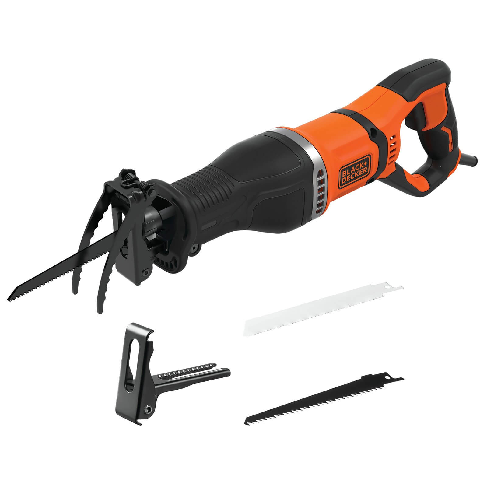 Photo of Black+decker 750w Corded Reciprocating Saw With Branch Holder And Blades -bes301-gb-